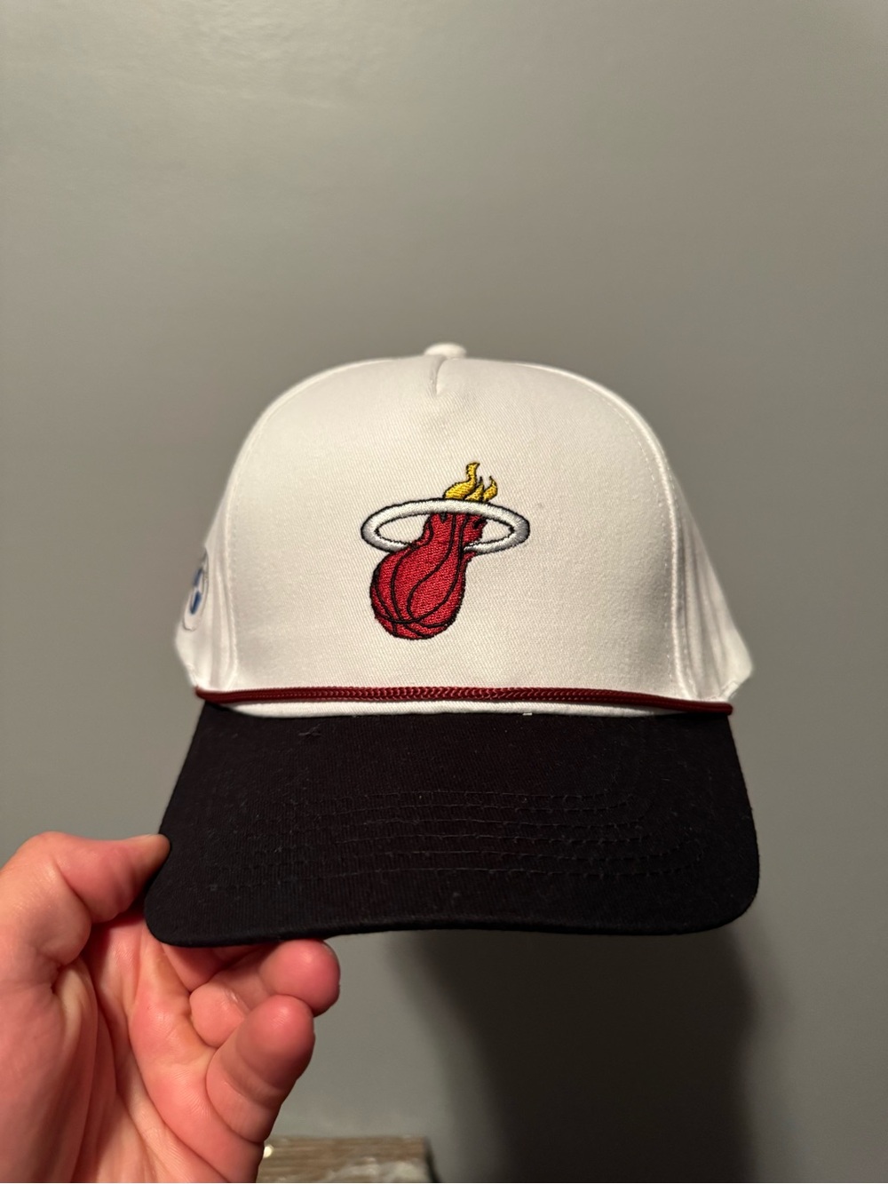 Miami Heat White and Black Team Logo Cap